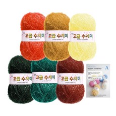 yarna 고흐 수세미 80g x 6p + 무료도안 A 명화컨셉 세트, 5 아를의 붉은 포도밭, 1세트