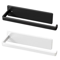 MONACO OLIVE 免打孔 Adenium 廚房紙巾架, 黑色, 白色, 2個