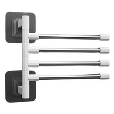 Sonio 旋轉式免鑽孔浴室多用途毛巾架 4層 26 x 14.1 cm, 1個, 單一顏色