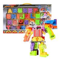 agaplus 字母合體迷你變形機器人26件組, 混色, 1套