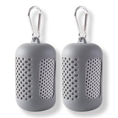 甜蜜商店 便攜式運動毛巾, 灰色, 2個