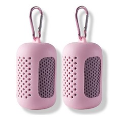 甜蜜商店 便攜式運動毛巾, 粉紅色, 2個