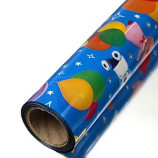 Coco Plus Porong Porong Pororo 捲筒包裝紙 37.5cm, 藍色, 1個