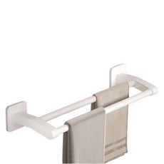 소니오 무타공 스퀘어 욕실 다용도 수건걸이, 05 화이트 더블, 1개