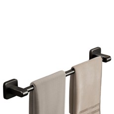 Sonio免打孔方形浴室多功能毛巾架, 1個, 03黑色單品