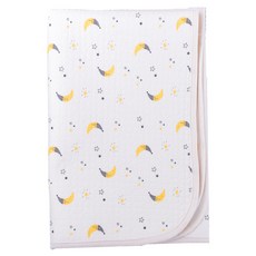 한스네이처 유아용 오가닉 양면 리버시블 방수매트, 양면 별달, 1개