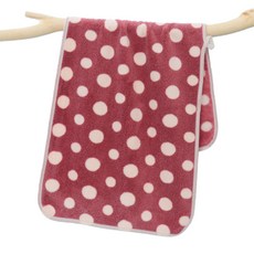 Sonio 彩色圓點柔軟浴巾 70 x 140 cm, 01 紅色, 1個