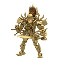 I'CLE 真實 Skibidi Toilet 升級版泰坦時鐘人 相容積木, 混合色, 1個