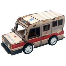 TUCAN 3D 迷你汽車拼圖 救護車, 混合顏色, 1個, 19件