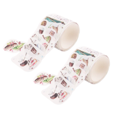 indi.k 溫暖午後咖啡廳紙膠帶, 混合色, 2個