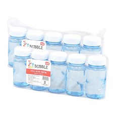 키저스 휴대용 버블건 리필액 버블통형 10p, 블루, 10개