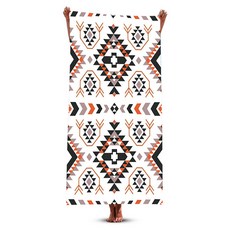 unhave 幾何沙灘巾 70 x 150 cm, 02 奶油色, 1個