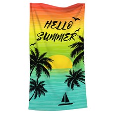 언헤브 수영 비치타월 90 x 180 cm, 16 썬셋, 1개