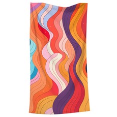 언헤브 수영 비치타월 70 x 140 cm, 13 웨이브, 1개