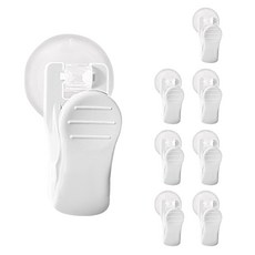 World Clean 吸盤式掛夾, 白色, 8個