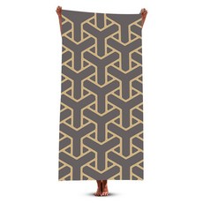 unheve 幾何圖案沙灘巾 70 x 150 cm, 13 Y, 1個