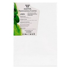 大師級專業用亞麻畫布 F型 四層Gesso塗層 620g 粗紋 COARSE GRAIN, 1個, 2號