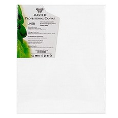 大師級專業用亞麻畫布 F型 四層Gesso塗層 620g 粗紋 COARSE GRAIN, 1個, 3號