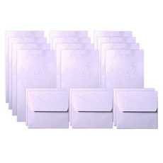 한지 미니 레인보우 편지지 12p + 봉투 6p 세트, 퍼플, 1세트