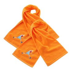 甜蜜商店 居家運動毛巾, 橘色, 2個