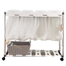 PICO 分類回收箱 4件組, 白色