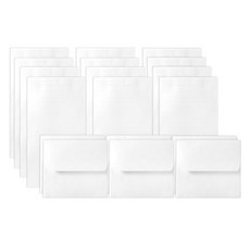 한지 미니 레인보우 편지지 12p + 봉투 6p 세트, 화이트, 1세트