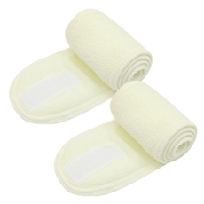 다정다감 찍찍이 세안 헤어밴드 61 x 8.5 cm, 옐로우, 2개