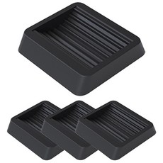 S&Q 椅子輪子固定防滑墊, 4個, 黑色