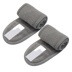 다정다감 찍찍이 세안 헤어밴드 61 x 8.5 cm, 그레이, 2개