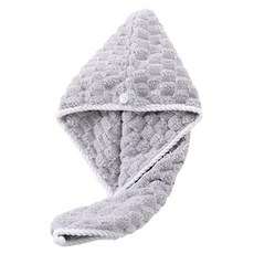 다정다감 빨리 마르는 극세사 엠보씽 헤어타올 25 x 65 cm, 그레이, 1개