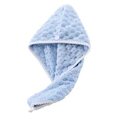 다정다감 빨리 마르는 극세사 엠보씽 헤어타올 25 x 65 cm, 블루, 1개