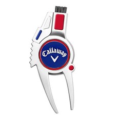 Callaway 卡拉威 4合1 Divot綠色修復器&球標 C29006, 銀+紅+藍, 1個