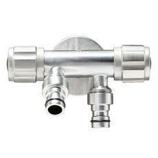 Jeinis SUS304不鏽鋼Y型接頭一字型雙出口洗衣機水龍頭, 1個