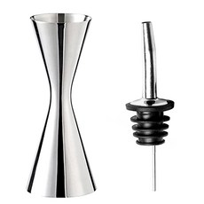 KALDIN 雙頭雞尾酒量酒器 30/60ml + 倒酒器套組, 基本款, 1套