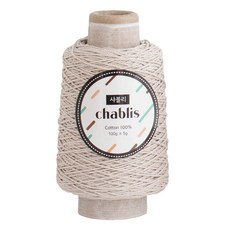 yarna 샤블리 콘사 뜨개실 100g, 103 베이지, 1개 103 베이지, 1개