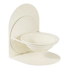 PASTEL PET 寵物時尚可調高度餐碗, 象牙白, 1個