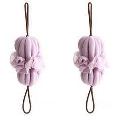 쭉쭉 늘어나 플라워 슬링 샤워볼 때수건, 퍼플, 1개입, 2개