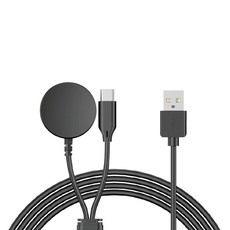 로에센셜 2in1 충전기 마그네틱 케이블 C타입, 1m, 블랙, 1개