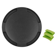 Fourseasons 韓國製 IH爐專用 經典圓形烤盤 + 矽膠握把 隨機出貨 2件組, 1套, 39cm
