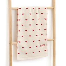 Woni's Lovely Heart 洗臉毛巾 120g 30支棉紗, 白色, 5個