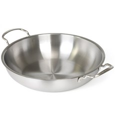 Kitchen-Art IH爐適用不鏽鋼淺湯鍋, 1個, 34cm, 銀色