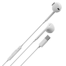jwon 智慧型手機 C-type 開放式有線耳機, 白色, JW-INE100