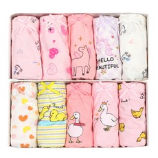 兒童款 女童 Hello Beautiful + 鴨子 純棉三角內褲 10件組