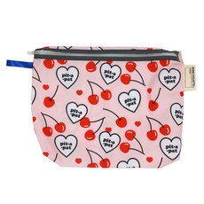 BEBE CHOUETTE 尿布收納包, 袋子(心動訊號)+絲帶(隨機)