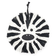 minhwashop 動物毛球杯墊製作 S240005D, 斑馬 S240005D, 5個