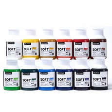 ALPHA COLOR 軟質壓克力顏料組 MAIN COLOR, 12色