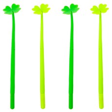 indi.k 幸運四葉草原子筆 0.5mm 淺綠 2入 + 綠色 2入, 1套, 混色