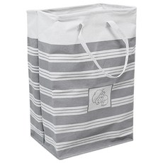 VERONA 條紋多用途大容量洗衣籃 75L, 灰色
