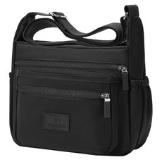 越思特 Add Edit女款輕量馬德蓮肩背包, 黑色