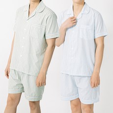 테라우드 남성용 시어서커 반팔 상하 2p 세트